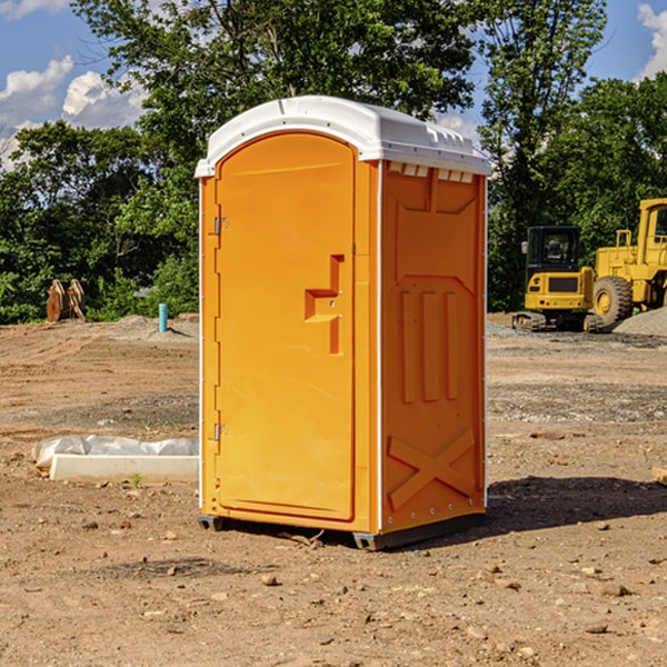 how often are the portable restrooms cleaned and serviced during a rental period in Beaver Dams